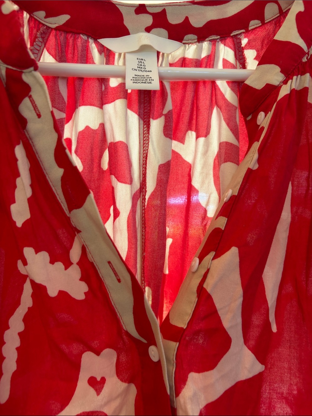 H&M Red and Cream Floral Maxi Dress - Picture 2 of 6